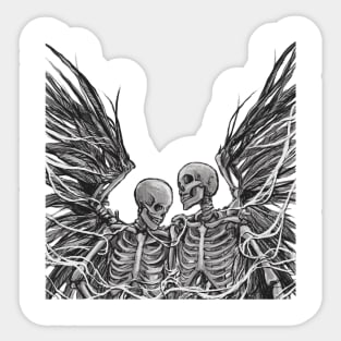 Skeleton Couple Sticker